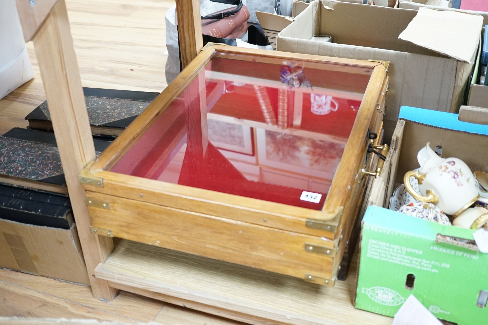 Two travelling display cases